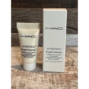 MAC HYPER REAL Fresh Canvas Cream-To-Foam Cleanser 5 mL | NEW | MSRP $12
